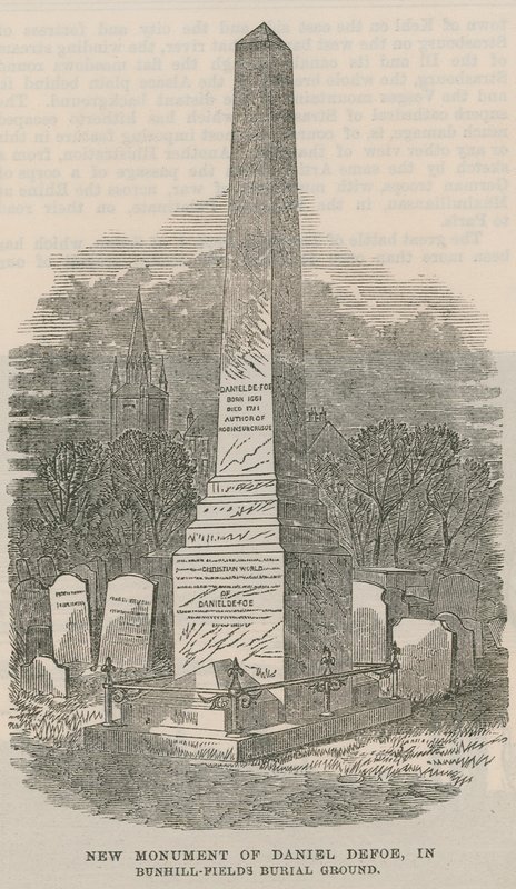 Novo monumento de Daniel Defoe de English School