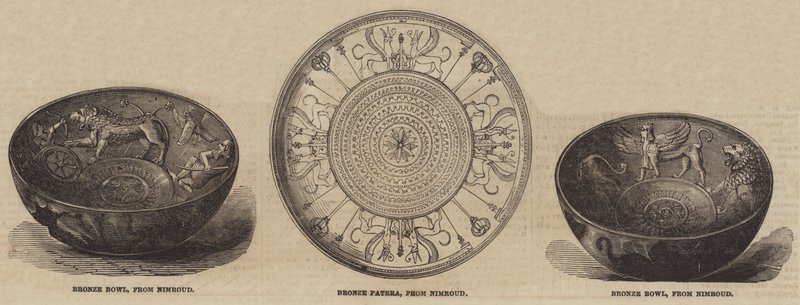 Nimroud Antiquities in the British Museum (gravura) de English School