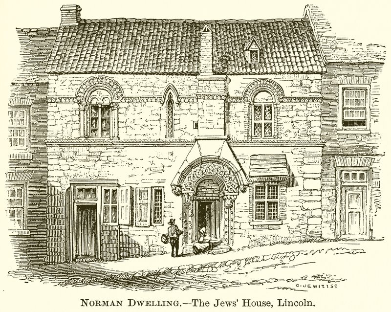 Norman Dwelling .-- A Casa dos Judeus, Lincoln de English School