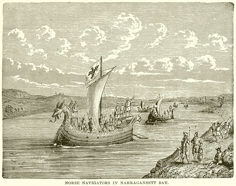 Navegantes nórdicos em Narragansett Bay de English School