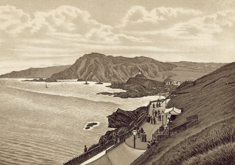 Norte de Devon: Lantern Hill e Hillsboro, East Parade (litografia) de English School