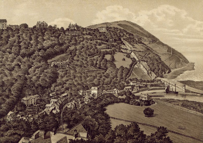 Norte de Devon: Lynton e Lynmouth (litografia) de English School