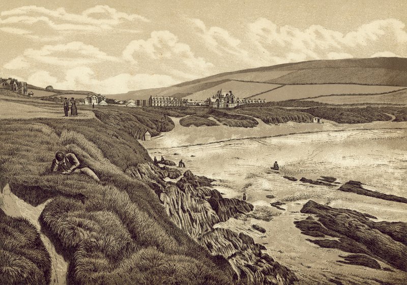 Norte de Devon: Woolacombe Sands (litografia) de English School
