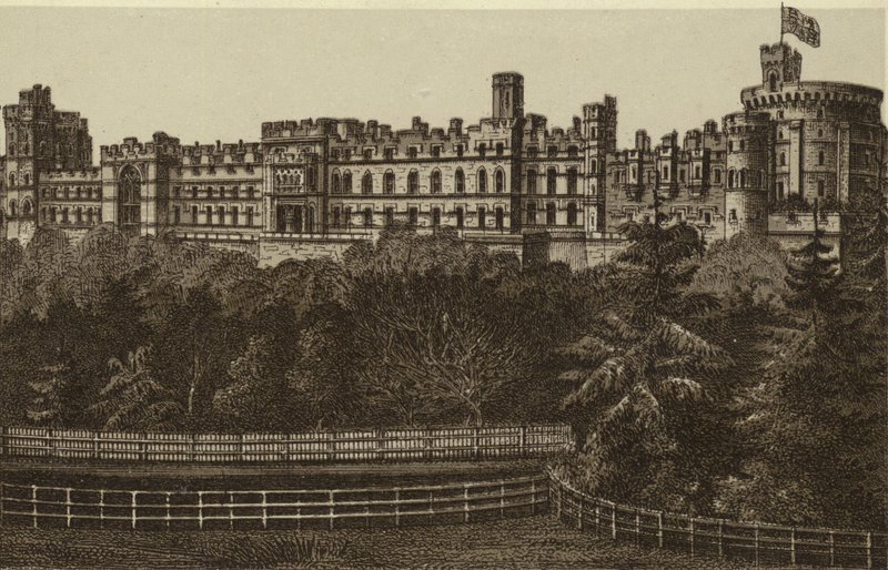 Frente Norte, Castelo de Windsor (litho) de English School