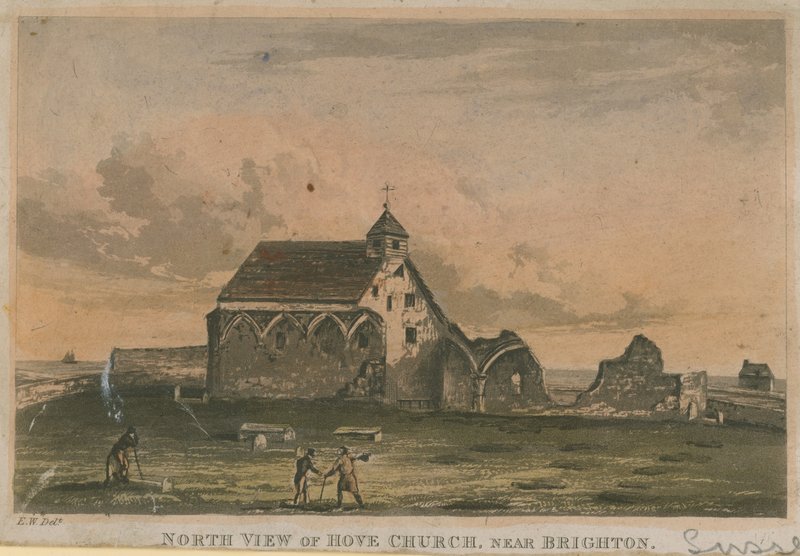 Vista norte da igreja de Hove de English School