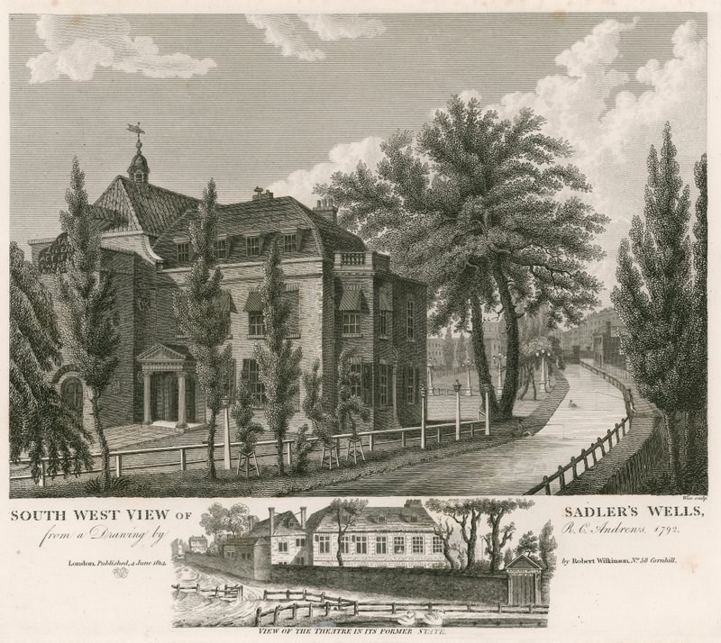 Noroeste, vista, de, Sadlers, poços, londres de English School