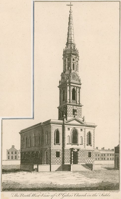 Noroeste, vista, st, giless, igreja, campos, londres de English School