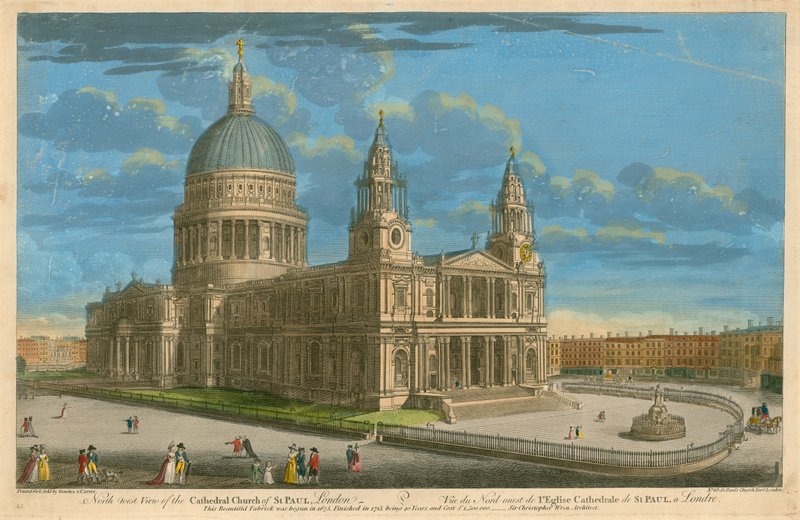 Noroeste, vista, catedral, igreja, st, paul, londres de English School