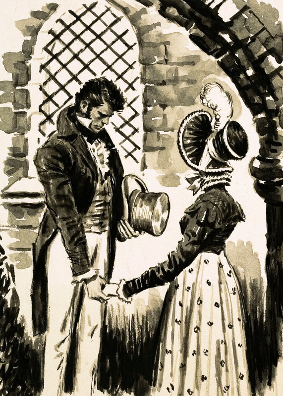 Abadia de Northanger (guache no papel) de English School