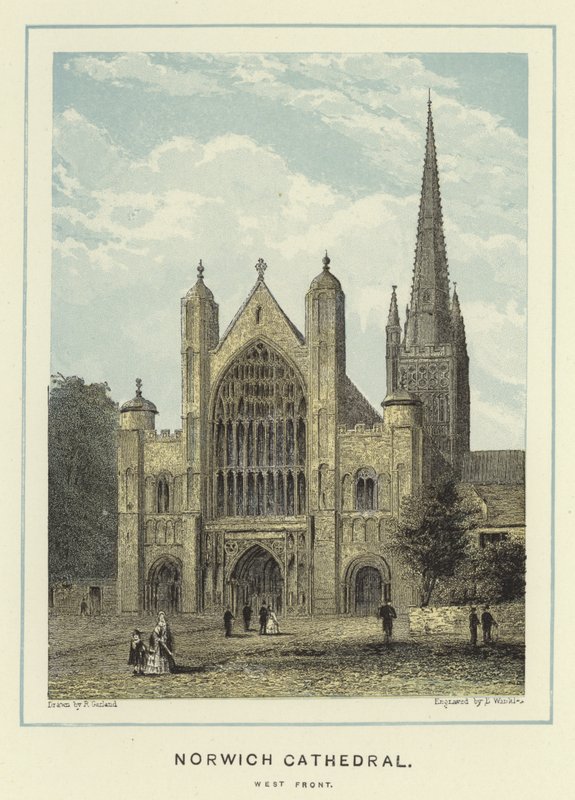 Catedral de Norwich, frente oeste de English School