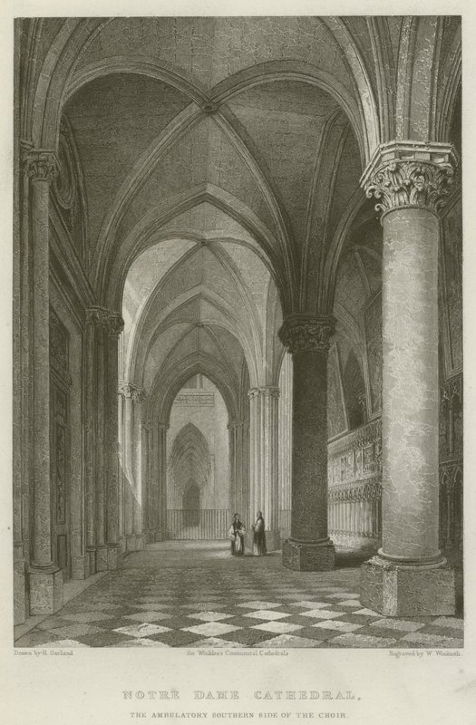 Catedral de Notre Dame, O Ambulatório do Lado Sul do Coro (gravura) de English School