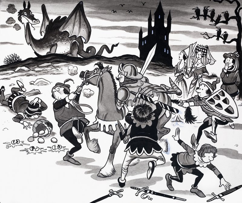 Ilustração de rima de berçário de English School