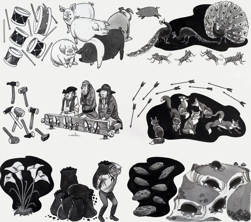 Ilustração de rima de berçário de English School