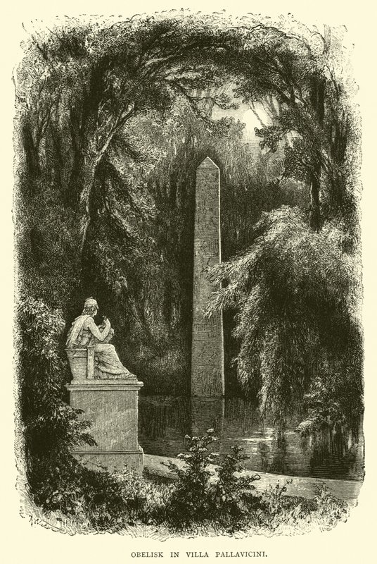 Obelisco em Villa Pallavicini de English School