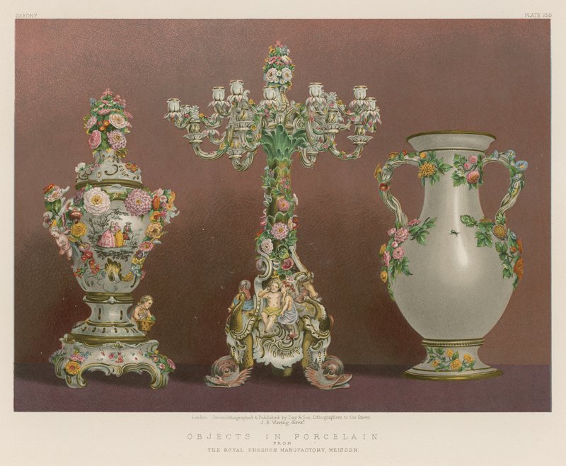 Objetos em Porcelana da The Royal Dresden Manufactory, Meissen de English School