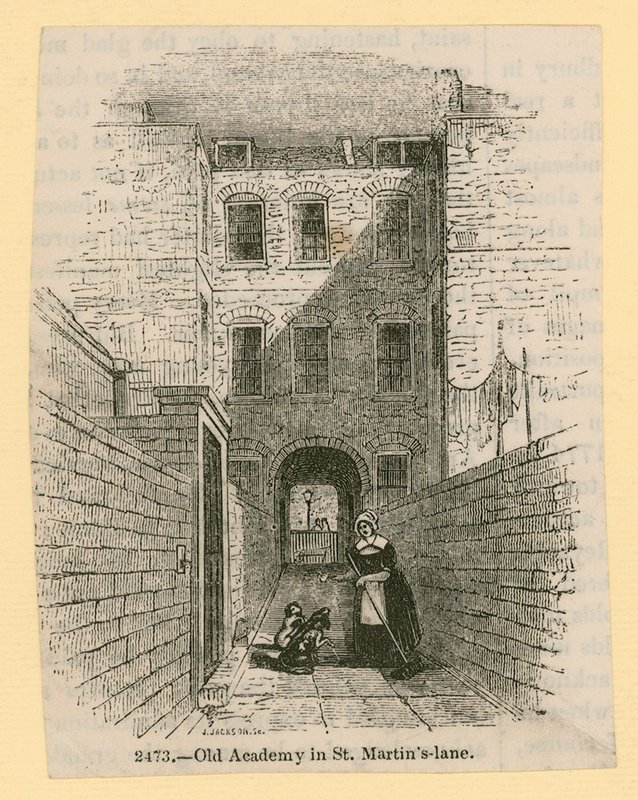 Antiga Academia em St Martins Lane, Londres de English School