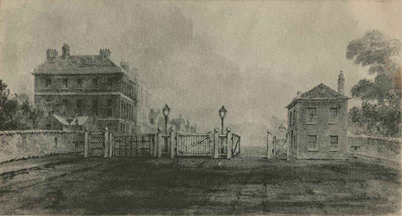 Old Apsley House antes de ser fachada de pedra (wc no papel) de English School