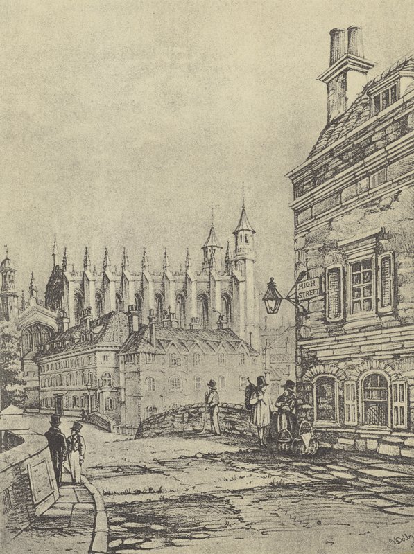 Old Barnes Pool Bridge, 1838 (gravura) de English School