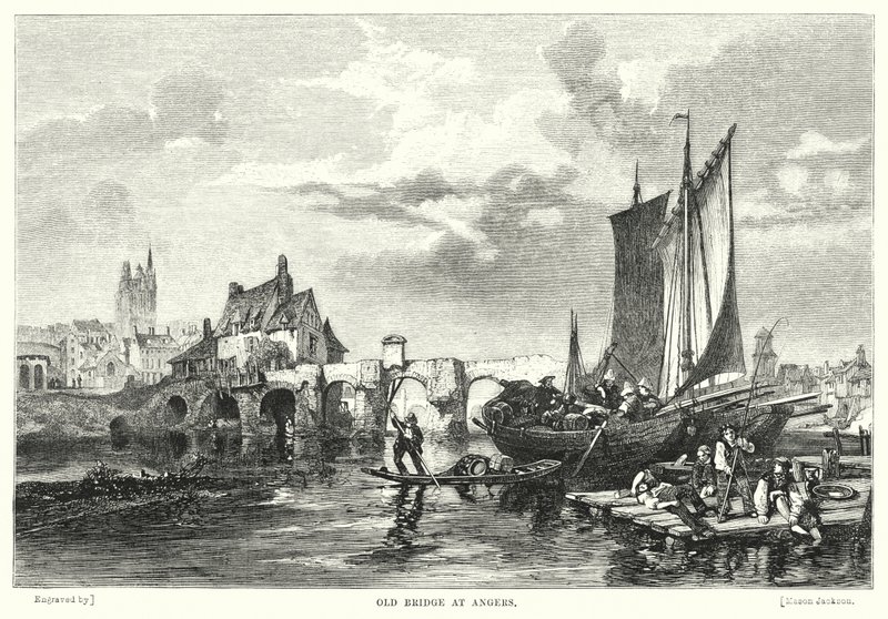 Ponte velha de Angers (gravura) de English School