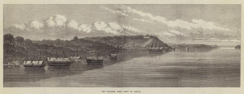 Velho Calabar, Costa Oeste de África (gravura) de English School