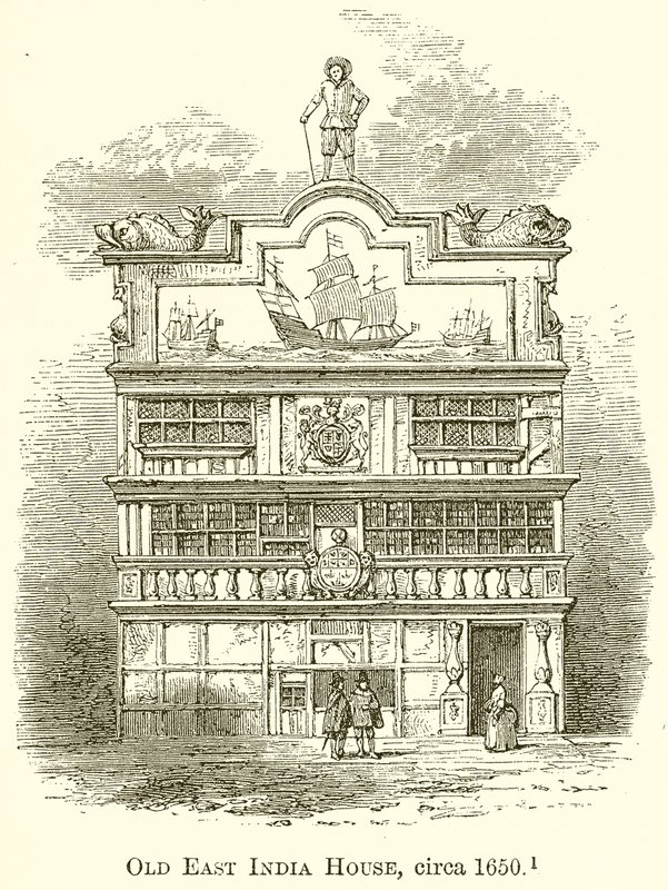 Old East India House, por volta de 1650 de English School