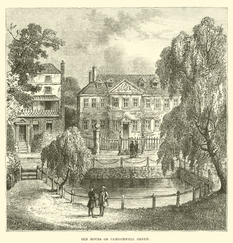 Old House on Camberwell Green (gravura) de English School