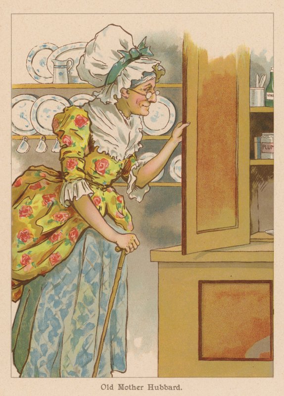 A velha Mãe Hubbard (cromolitografia) de English School