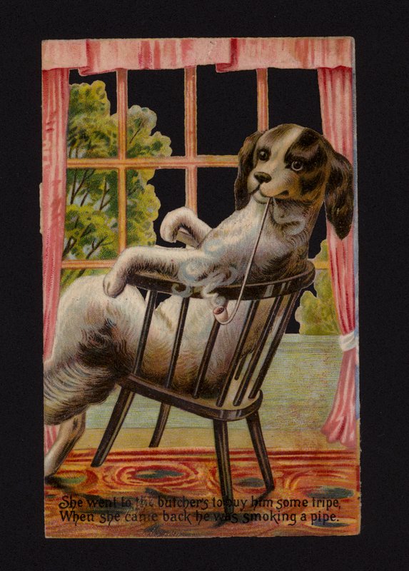 A velha mãe Hubbard e o seu cão (chromolitho) de English School