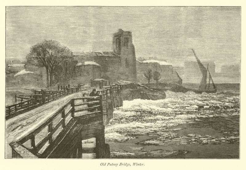 Ponte velha de Putney, inverno de English School