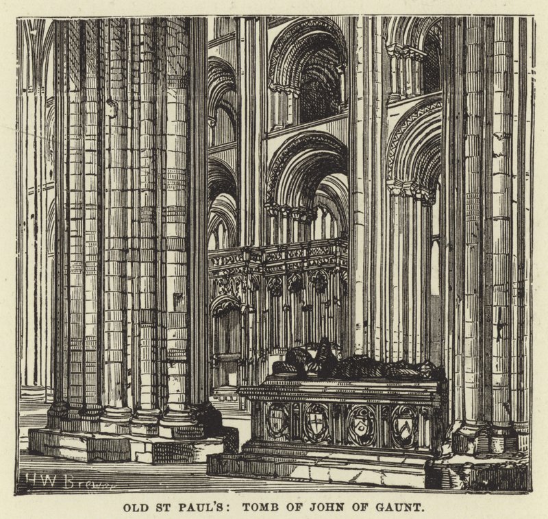 St velho Pauls, túmulo de John de Gaunt de English School