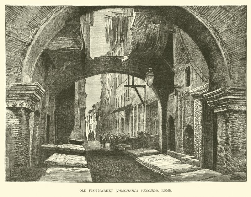 Velho mercado de peixe, Pescheria Vecchia, Roma de English School