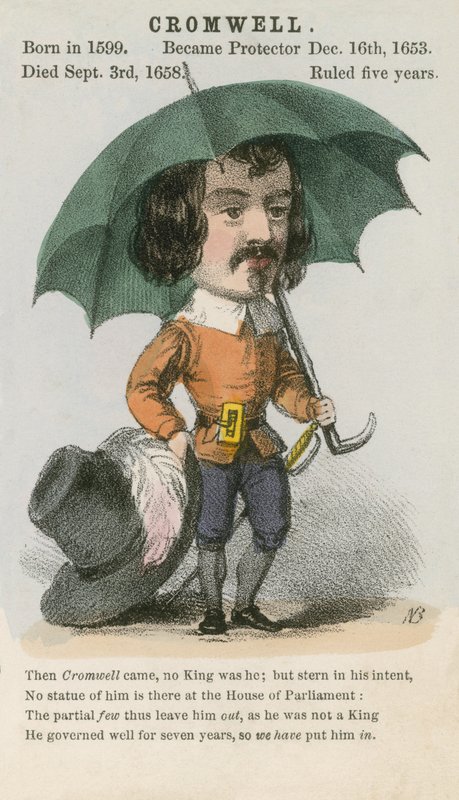 Oliver Cromwell (aquatinta) de English School