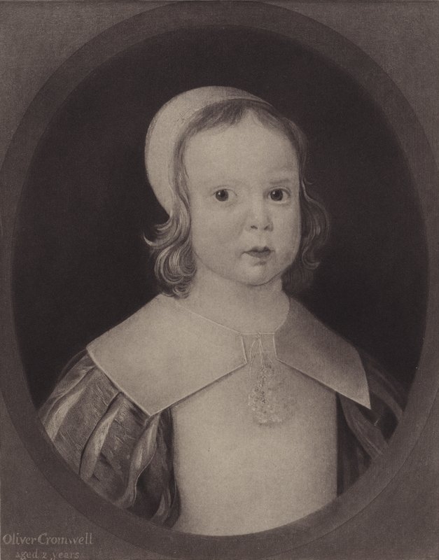 Oliver Cromwell, dois anos de idade (litho) de English School