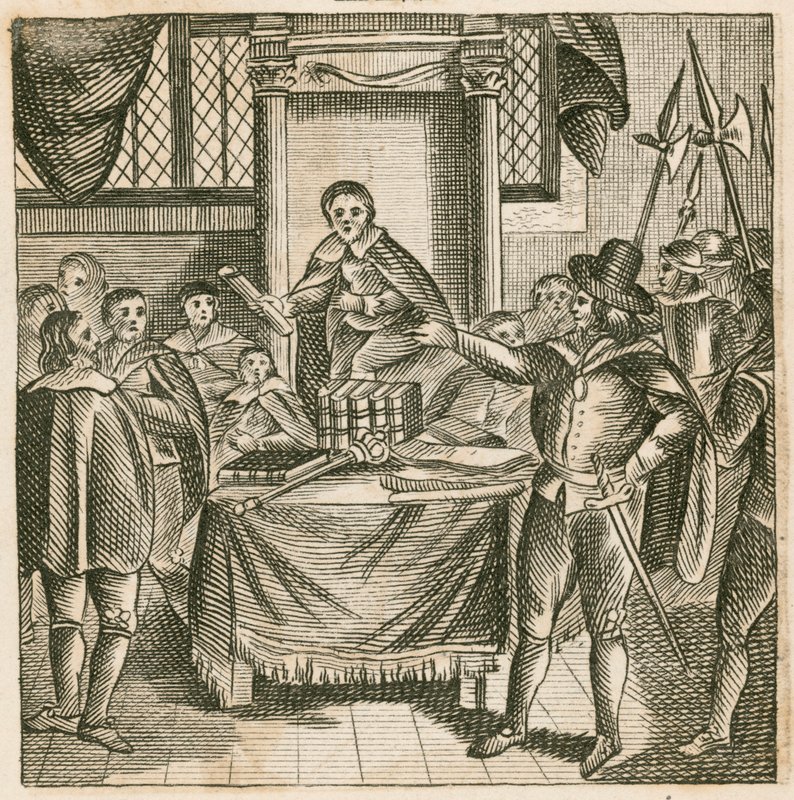 Oliver Cromwell demitir o Parlamento Rump de English School