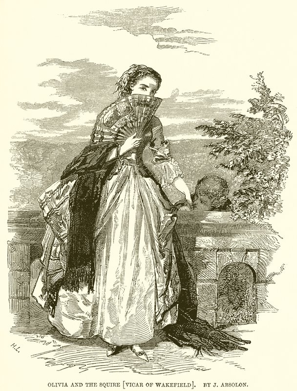 Olivia e o latifundiário [vigário de Wakefield]. De J. Absolon de English School