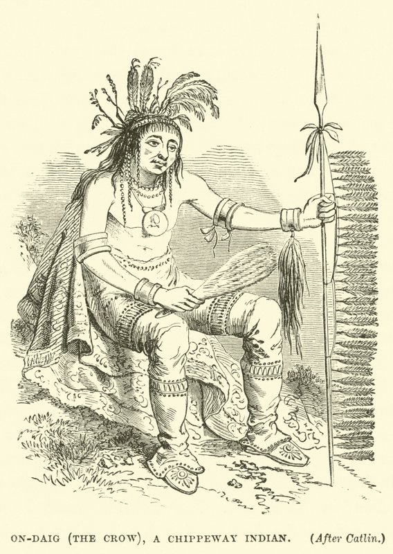On-Daig (o corvo), um índio Chippeway de English School