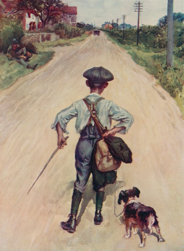 A caminho de Londres (litografia a cores) de English School