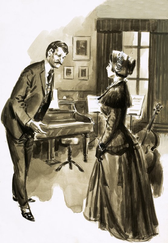 Uma das pupilas de Edward Elgar era atraente Caroline Alice Roberts de English School