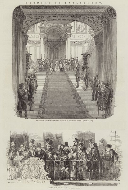 Abertura do Parlamento (gravura) de English School