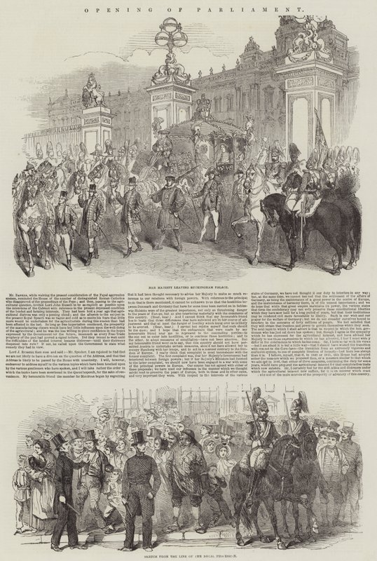 Abertura do Parlamento (gravura) de English School