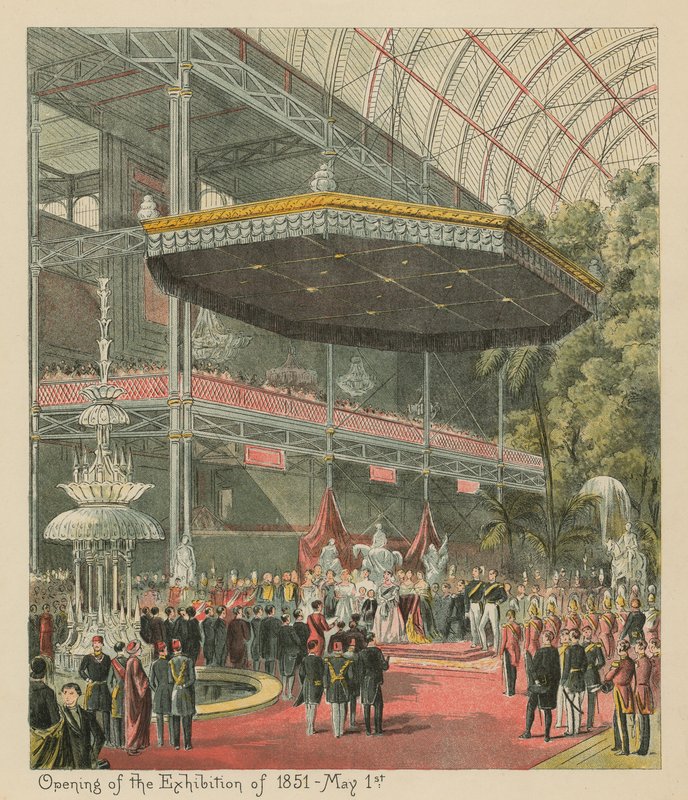 Abertura da Exposição de 1851 a 1º de maio de English School