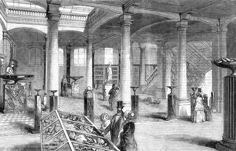 Abertura do Museu de Geologia Prática, Jermyn Street, Londres - o Grande Salão de English School
