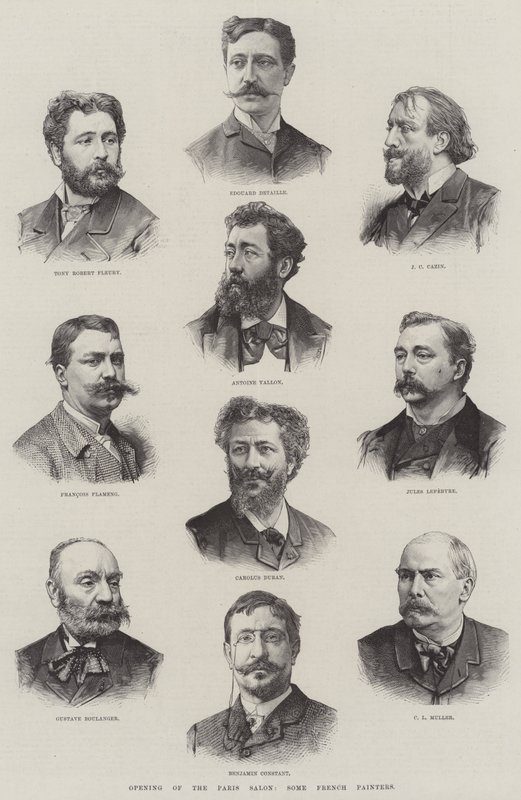 Abertura do Salão de Paris, Alguns pintores franceses (gravura) de English School
