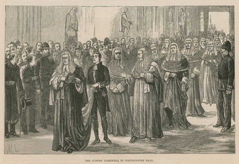 Abertura das Cortes Reais de Justiça: Os juízes se despedem de Westminster Hall de English School