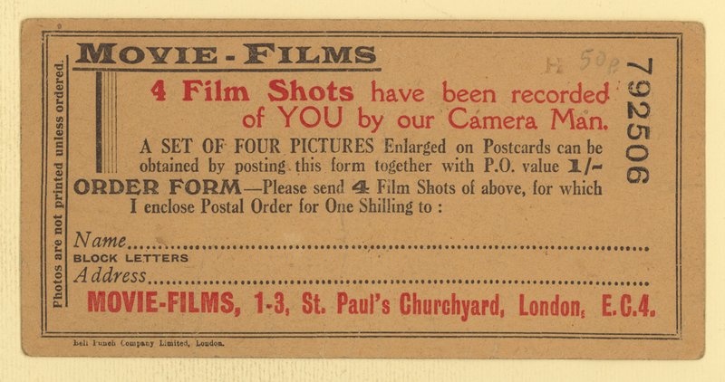 Formulário de pedido para fotos de filmes de English School