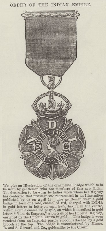 Ordem do Império Indiano (gravura) de English School