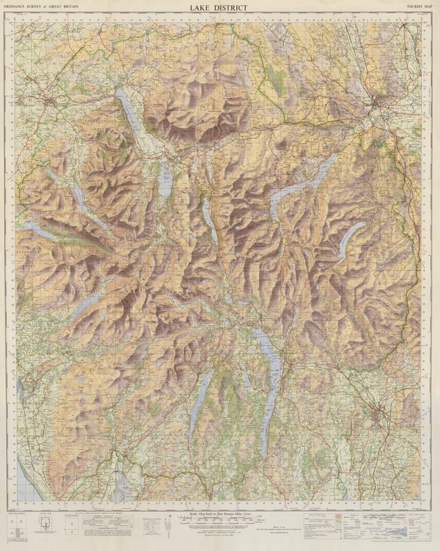Mapa da Região dos Lagos (litografia a cores) de English School