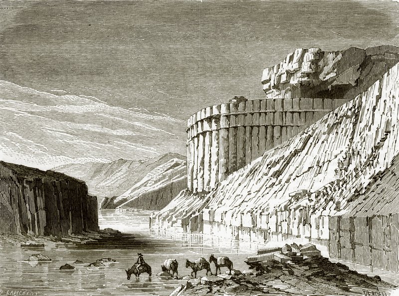 Rocha de órgão, perto de San Domingo de English School