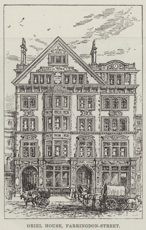 Casa Oriel, Farringdon-Street (gravura) de English School