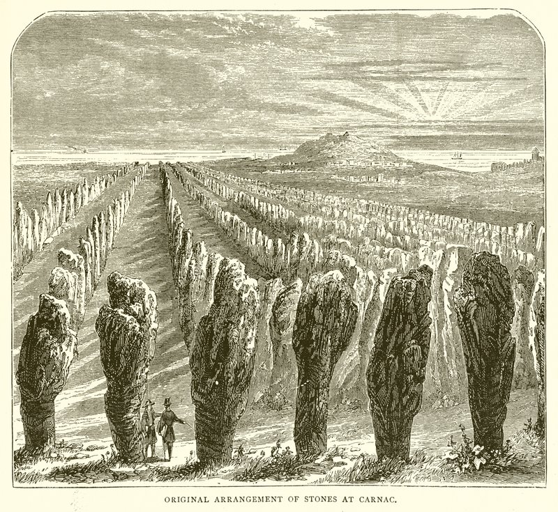 Arranjo original de pedras em Carnac de English School